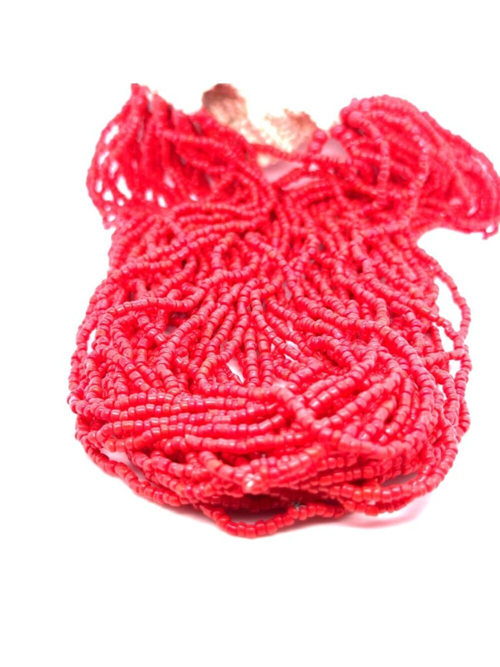 Multi-Strand Red Beaded Necklace (n3)